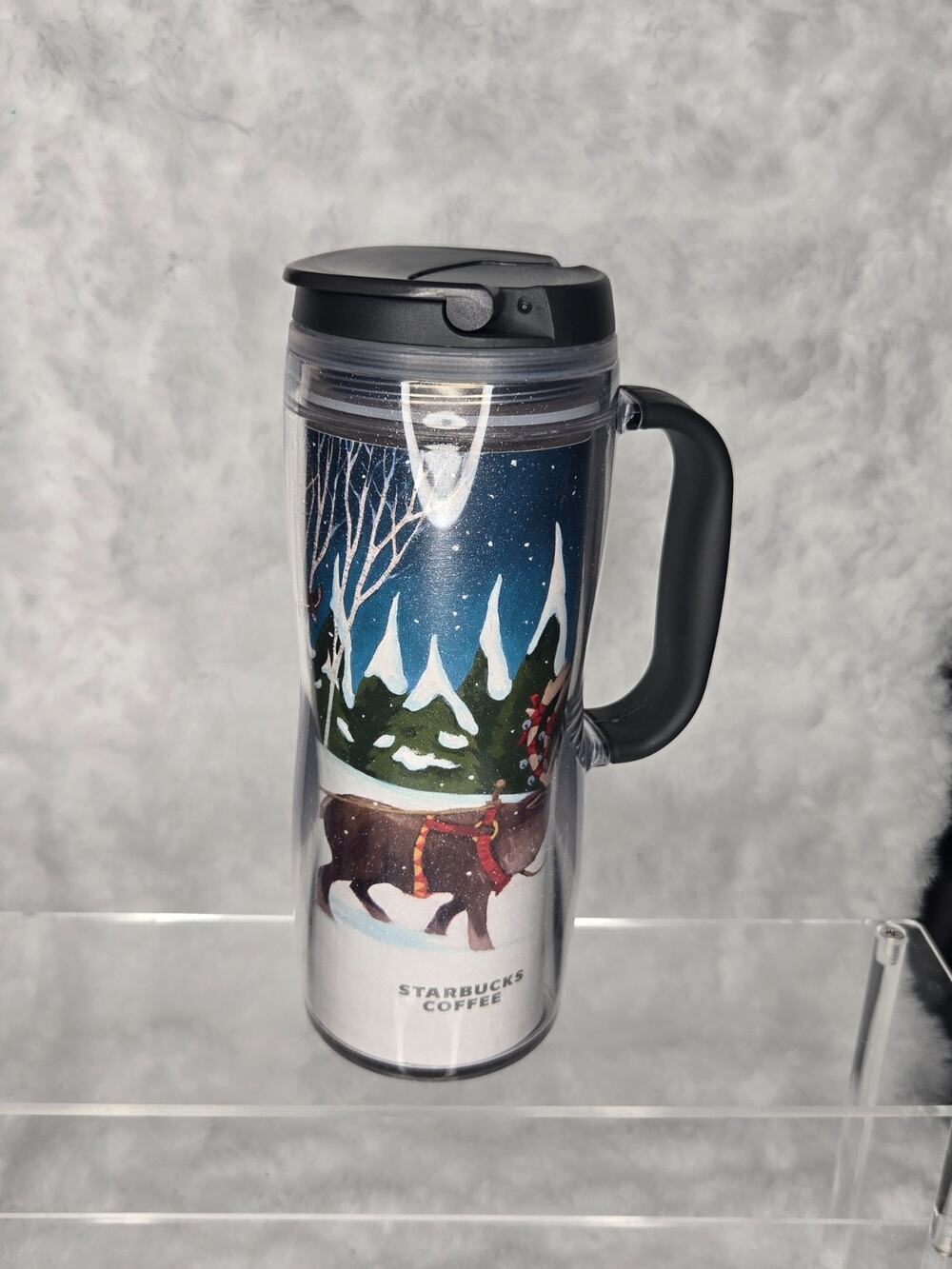 Starbucks 2008 Christmas Holiday Travel Mug Tumbler Coffee Cup With Lid